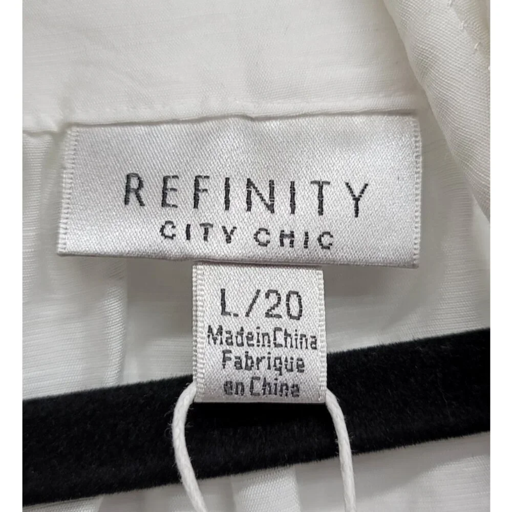 NWT City Chic REFINITY Ivory White Sienna Sleeve Tunic Dress 20